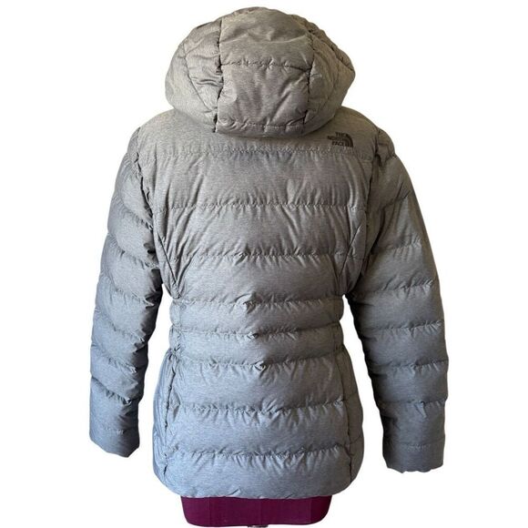 The North Face Women’s Gotham Puffer Jacket size M Gray Hooded Down - Picture 2 of 12